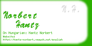 norbert hantz business card